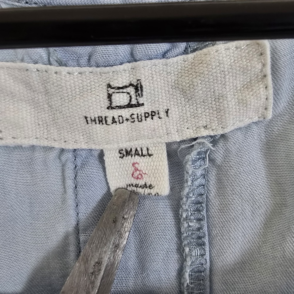 Thread & Supply Women's Sz Small Fade Down Relaxed Top Blue White Lyocell Soft - Picture 2 of 5